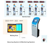 LCD Panel Queue Management Kiosk Ticket Dispensing With Digital Signage