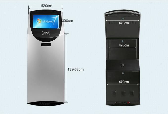 Automatic Bank Token Number Queue Ticket Machine 19 Inch Touch Screen