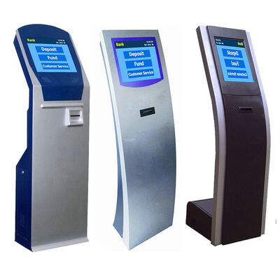 17 Inch Queue Management System Touch Screen Ticket Kiosk Queuing Ticket Machine With Sub Service Menu