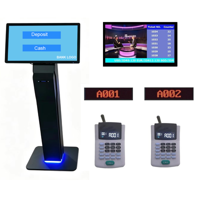 15.6 inch Token Dispenser Kiosk for Queue Management Systems