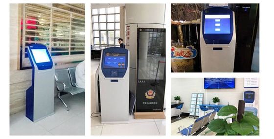 17 Inch Queue Management System Touch Screen Ticket Kiosk Queuing Ticket Machine With Sub Service Menu