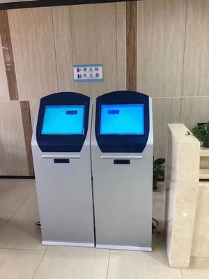 Bank Branch 22 Inch LCD Display Ticket Kiosk Electronic Queue Management System