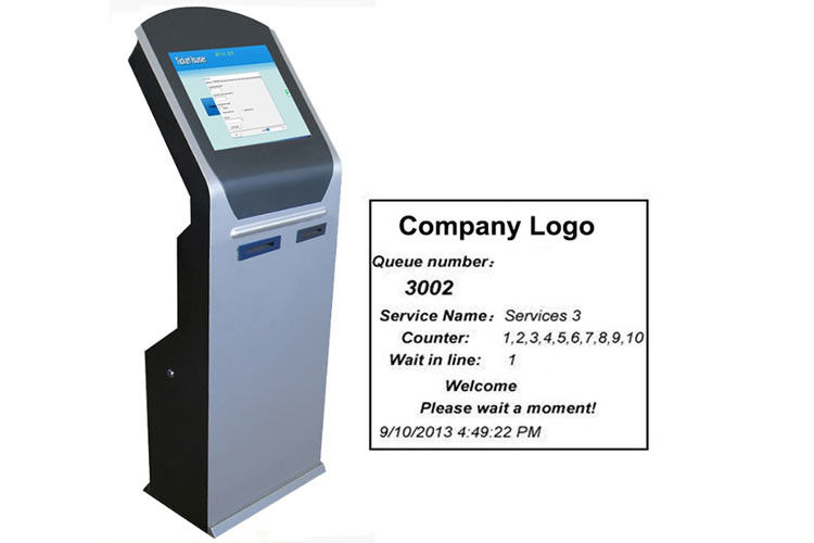 IR Touch Screen Queue Management System Ticket Dispenser Kiosk Queue Number Token Machine