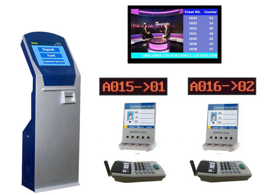 Bank/Government LCD Counter Ticket Kiosk Based Queue Management System