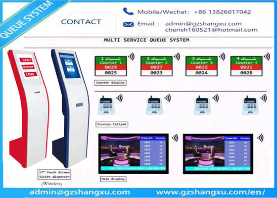 OEM 50HZ 60HZ Wireless Wired Electronic Queuing System For Bank